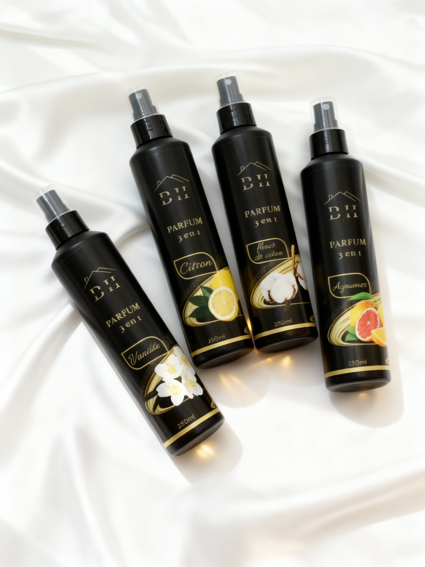 💫 Pack Parfum Prestige (Vanille, Fleur de Coton, Citron & Agrumes)