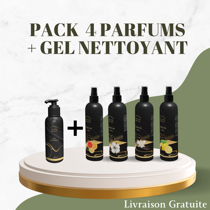 Pack 4 Parfums + Gel Nettoyant