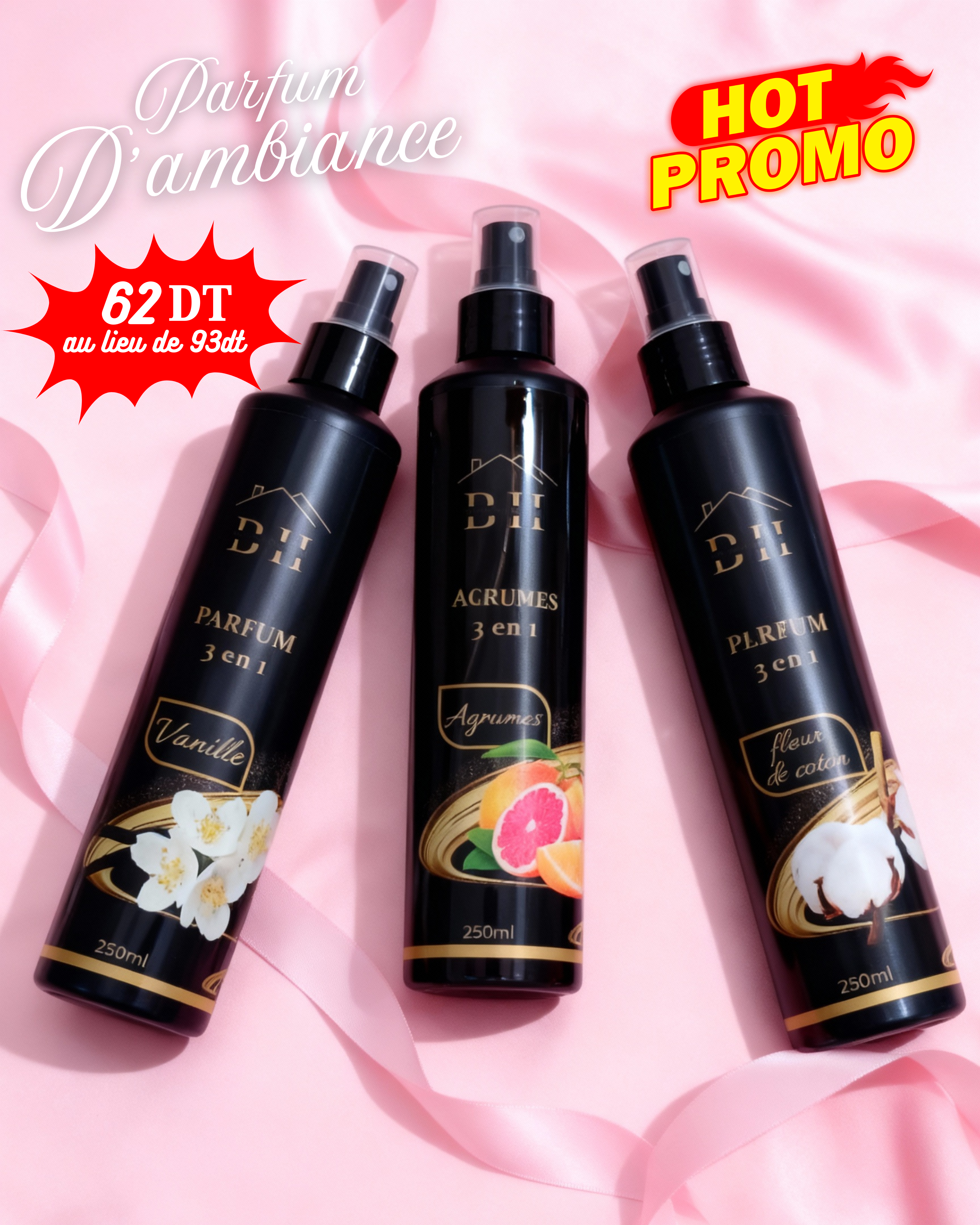 💫 Pack Parfum Signature (Vanille, Agrumes & Fleur de Coton)