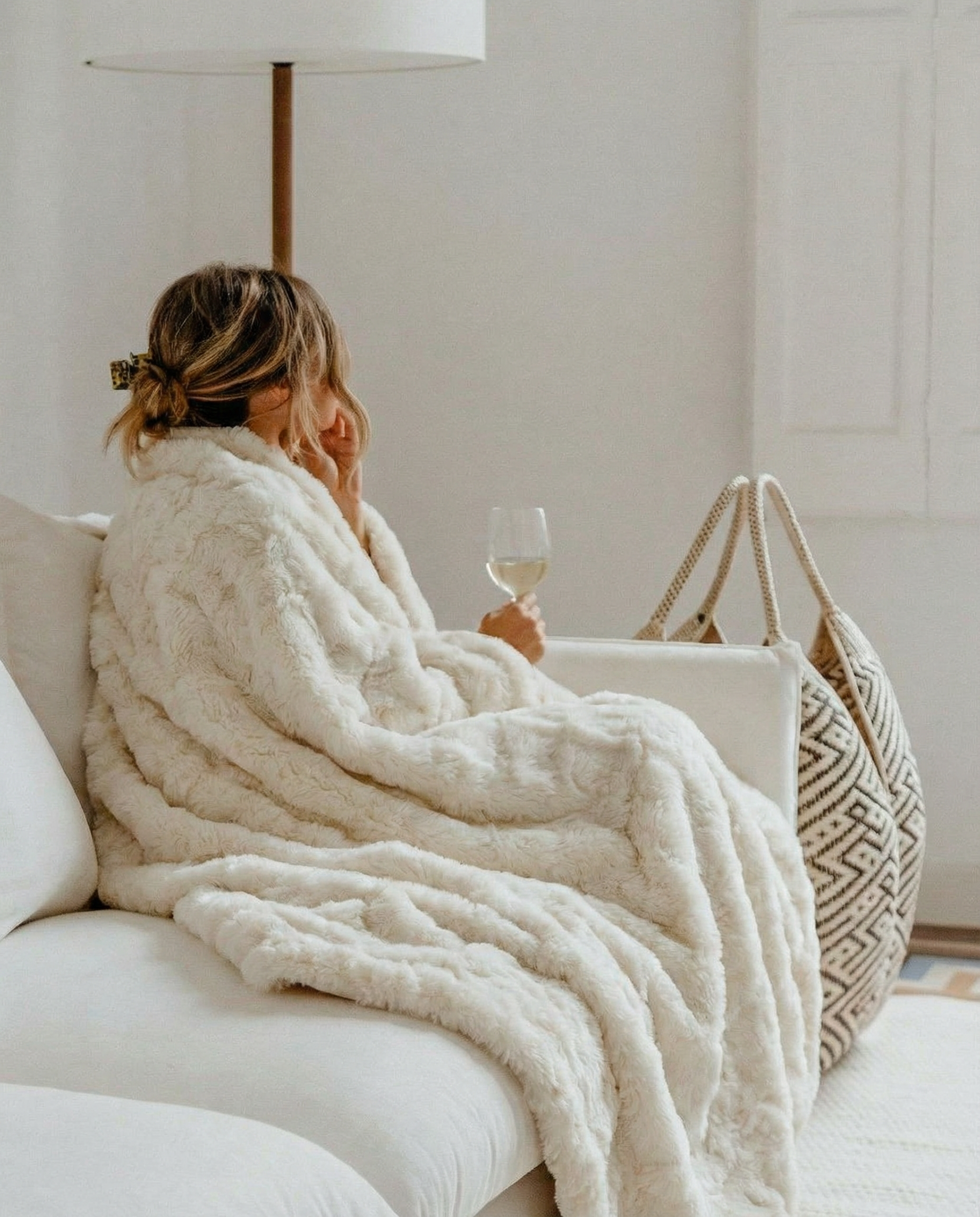 Plaid Douillet + 2 Coussins