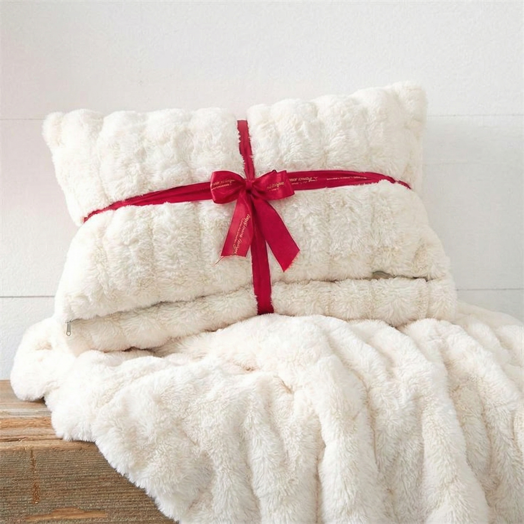 Plaid Douillet Nuage + 2 Coussins Assortis