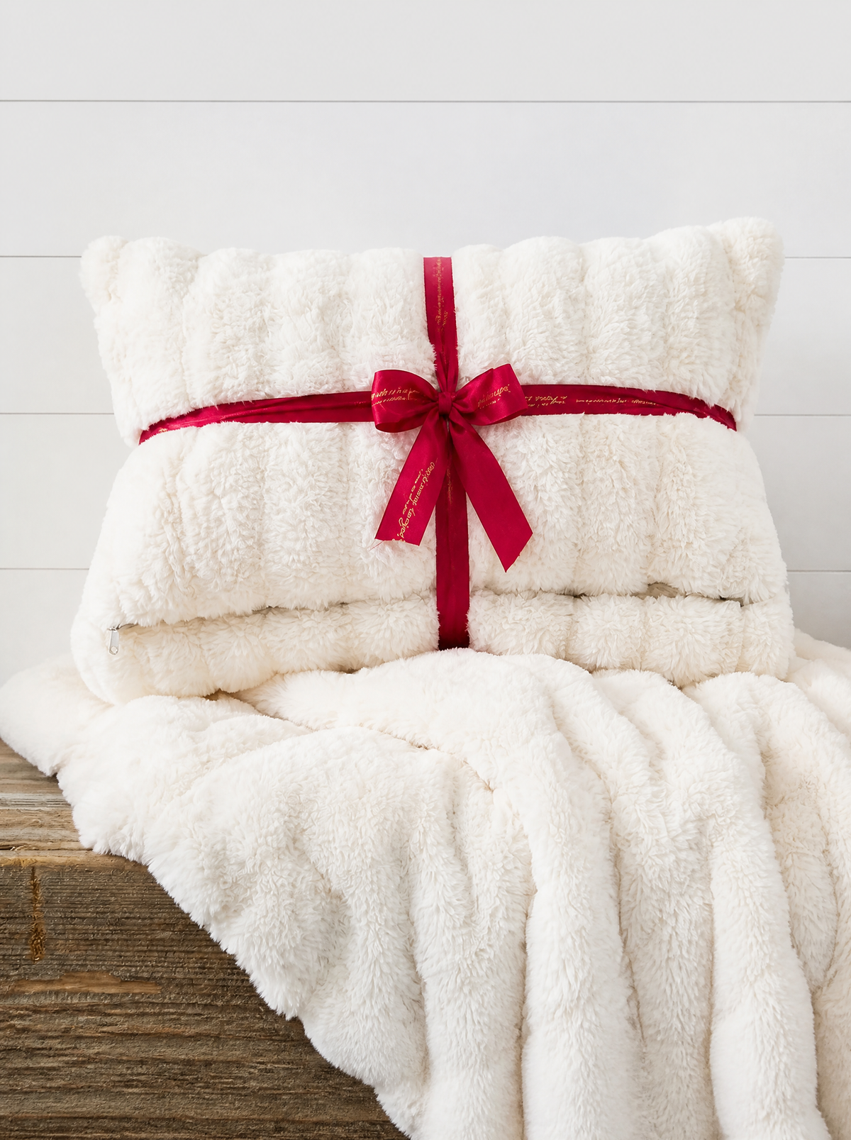 Plaid Douillet Nuage + 2 Coussins Assortis